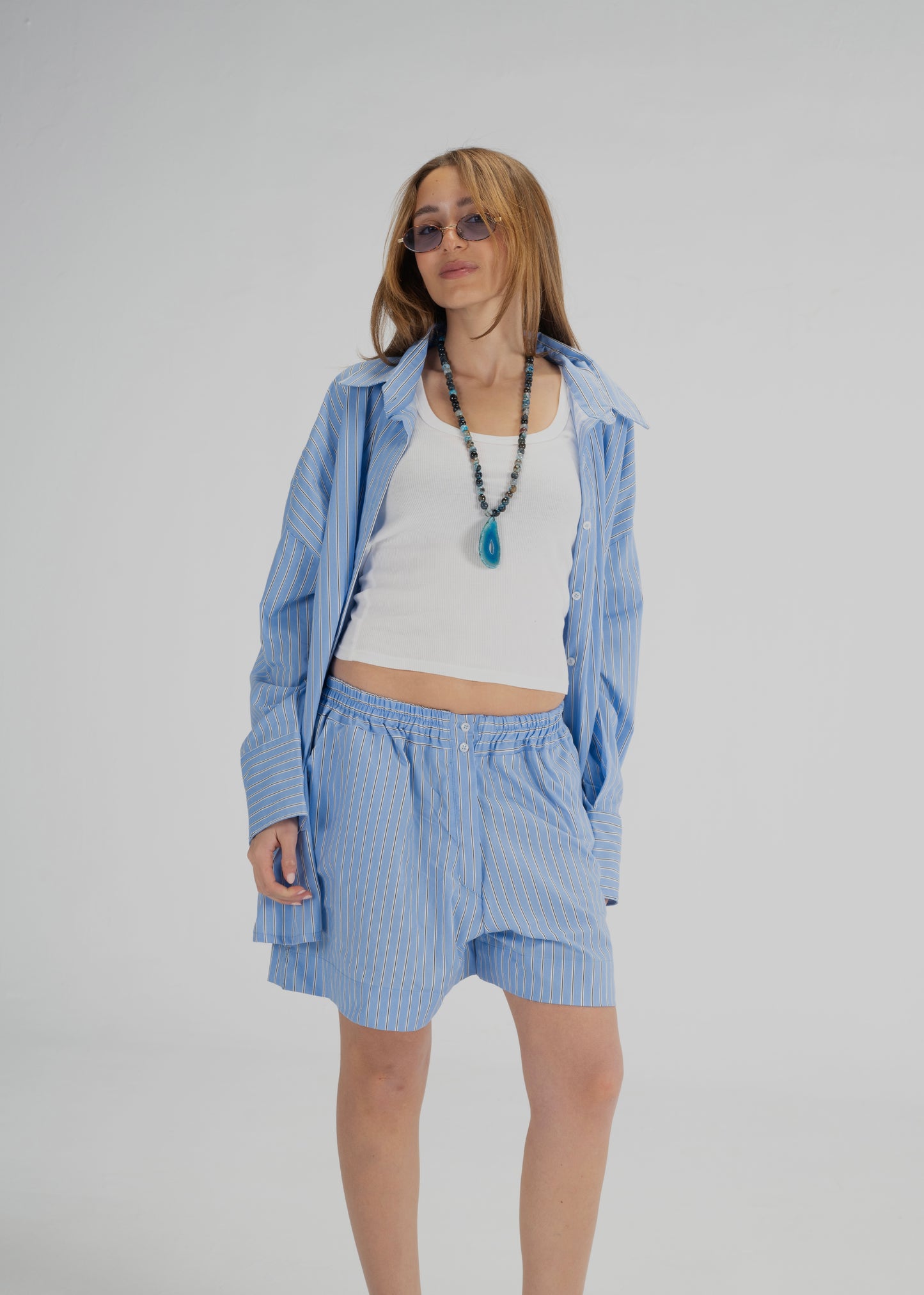 Sea Stripe Short Set