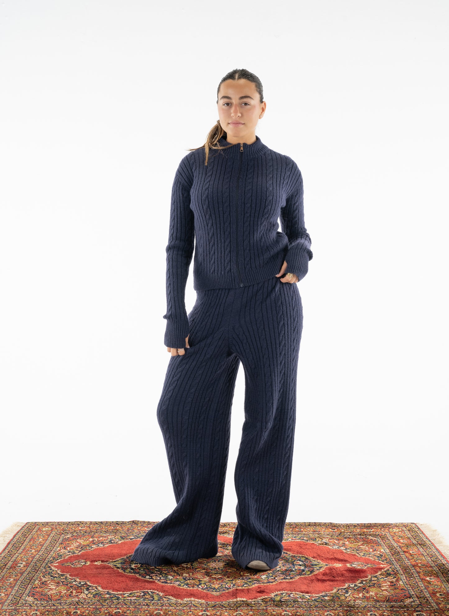 Navy Knit Set